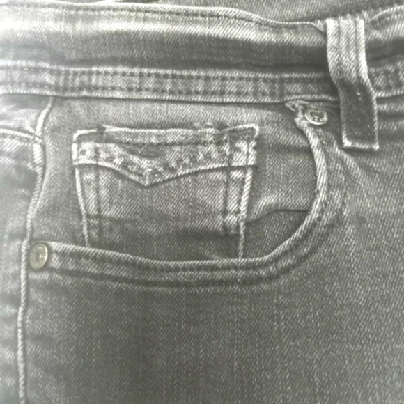 Levi’s Jeans 505 Straight High Rise Women 12 Medium Fit 34x29 Mid Black Distress - Picture 6 of 15